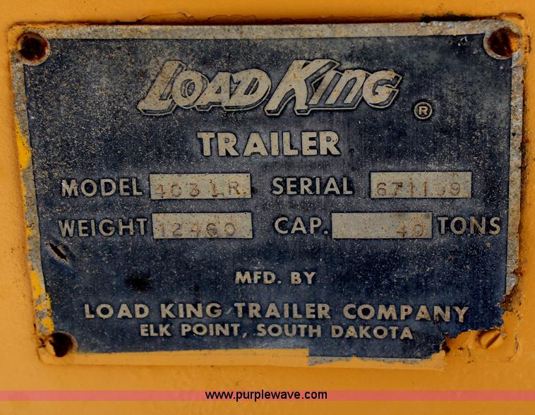image for item H2641 1967 Load King 403LR 40 ton lowboy trailer
