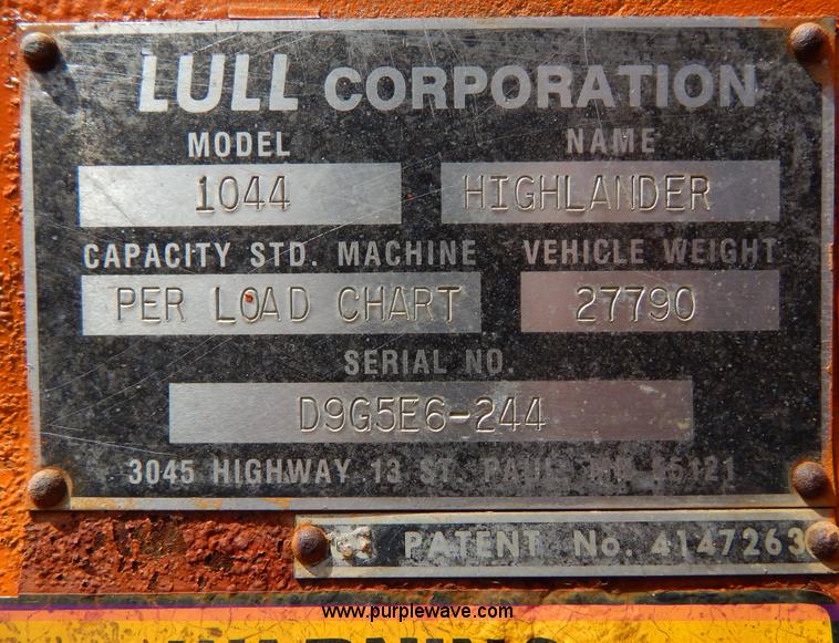 image for item H3432 1989 Lull 1044 Highlander telehandler