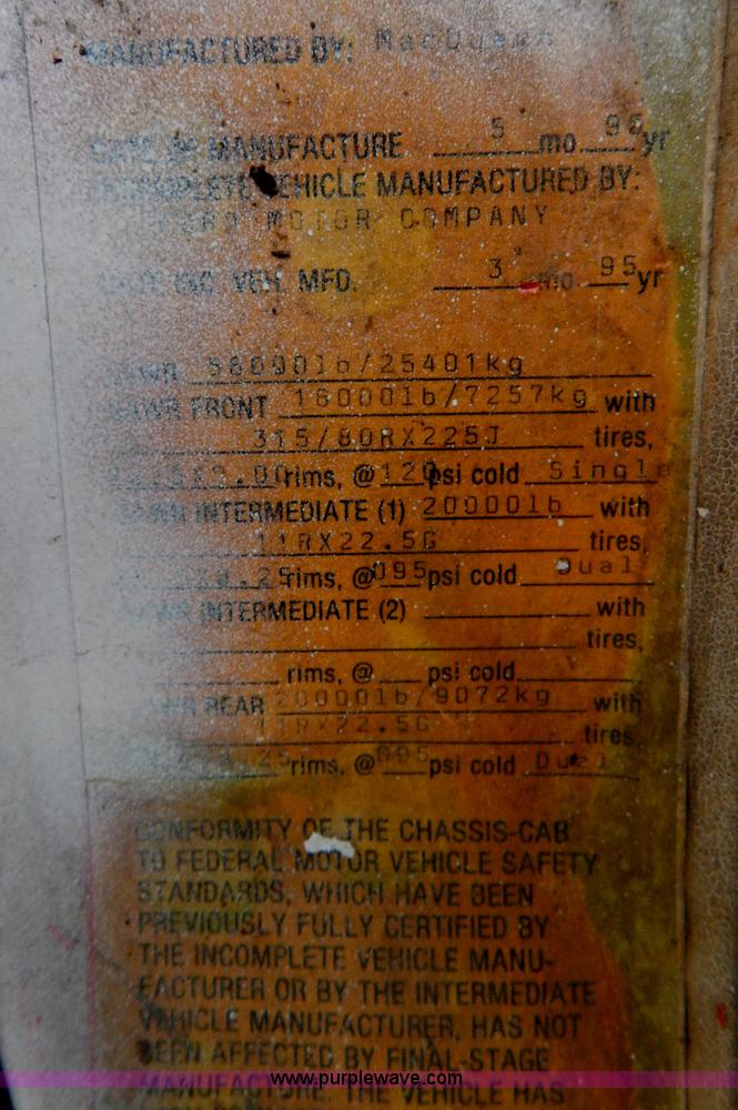 image for item H3433 1995 Ford L9000 roll off truck