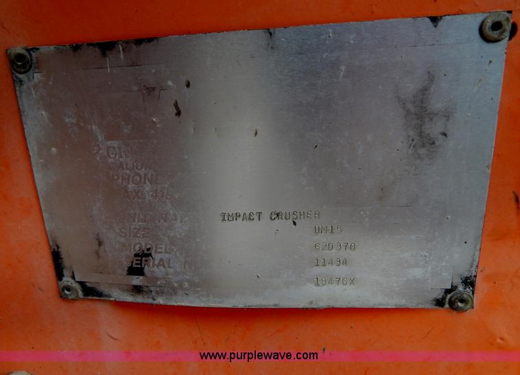 image for item H3438 1998 Eagle 1000-15CV portable impact crusher