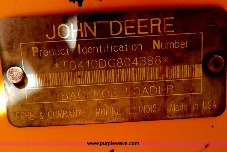 image for item H3444 1995 John Deere 410D backhoe