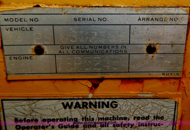 image for item H3445 1973 Caterpillar D4D dozer