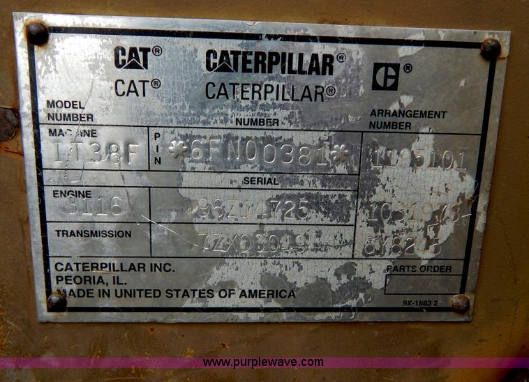 image for item H3447 1996 Caterpillar IT38F wheel loader