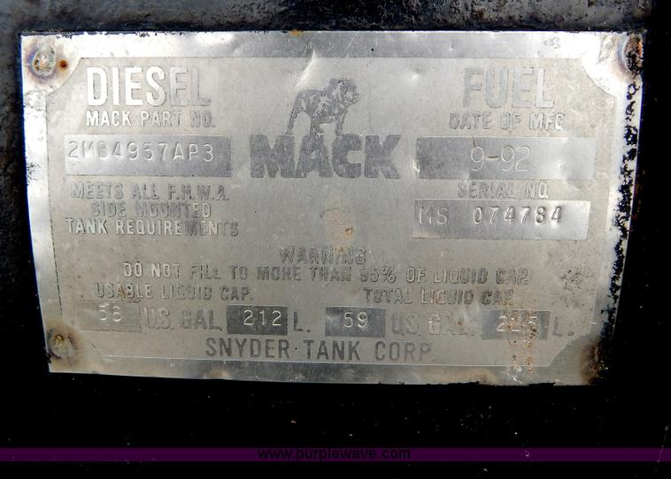 image for item H3450 1993 Mack RD690S triple axle dump truck