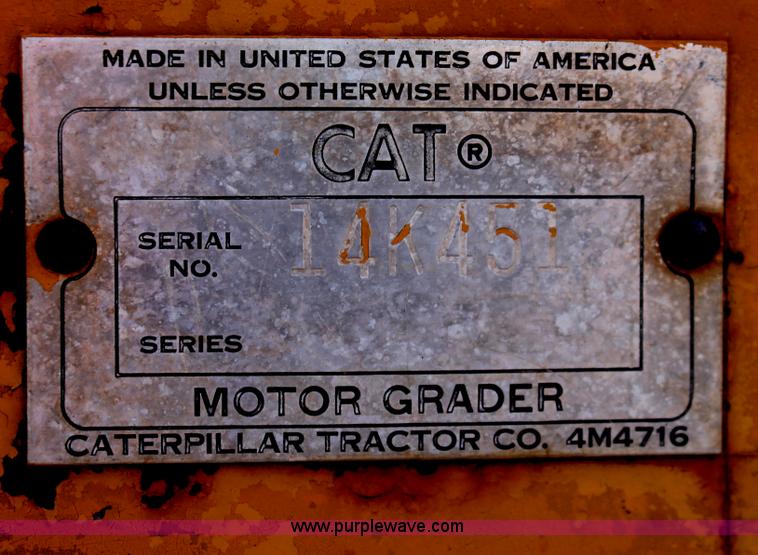 image for item H5691 1968 Caterpillar 120 motor grader