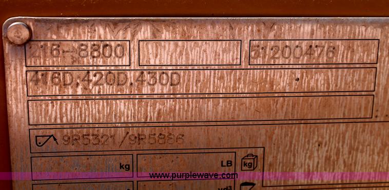 image for item H5696 2006 Caterpillar 416D backhoe