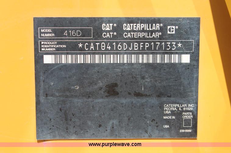 image for item H5696 2006 Caterpillar 416D backhoe
