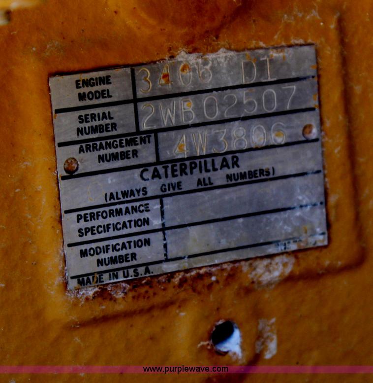 image for item H6138 Caterpillar 3406 gen set