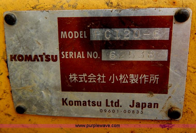 image for item I1007 1999 Komatsu PC120-6 excavator