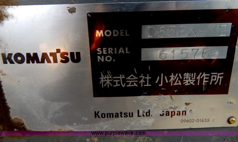 image for item I1008 1996 Komatsu D65EX-12 dozer