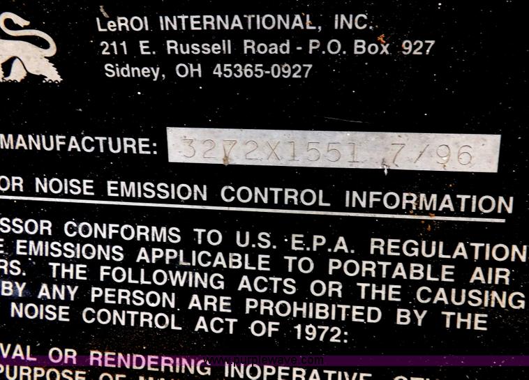 image for item I9022 1996 Leroi 2A219-178 air compressor