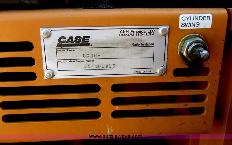 image for item I9653 2010 Case CX36B ZTS compact excavator