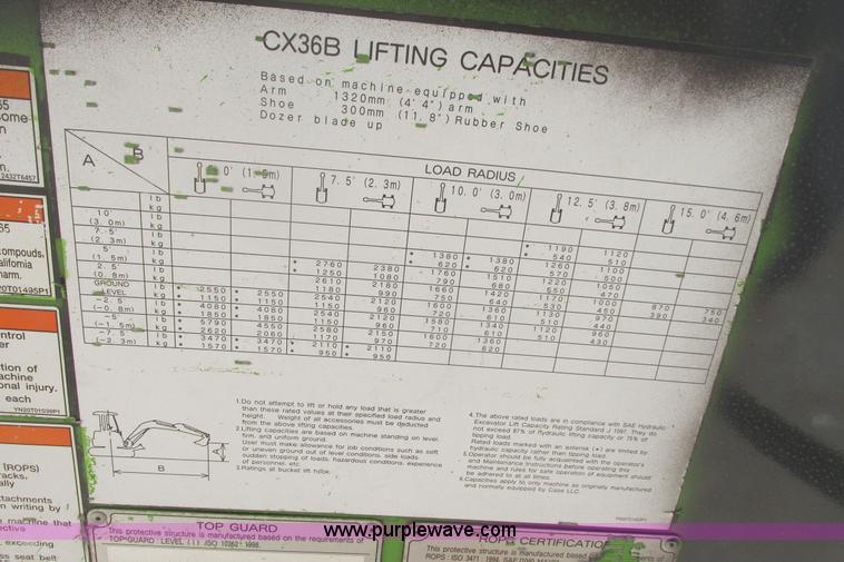 image for item I9653 2010 Case CX36B ZTS compact excavator