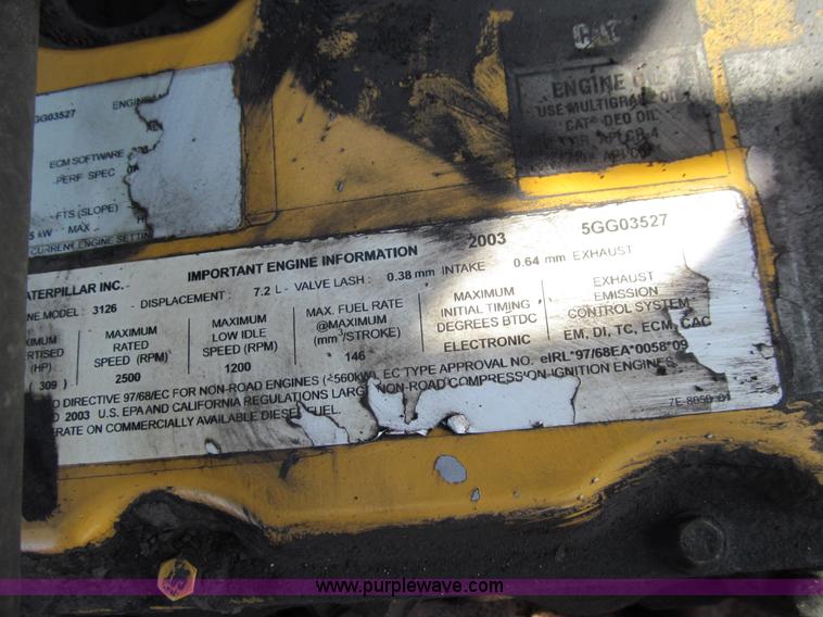 image for item E4704 2003 Caterpillar 325CL Long Reach excavator