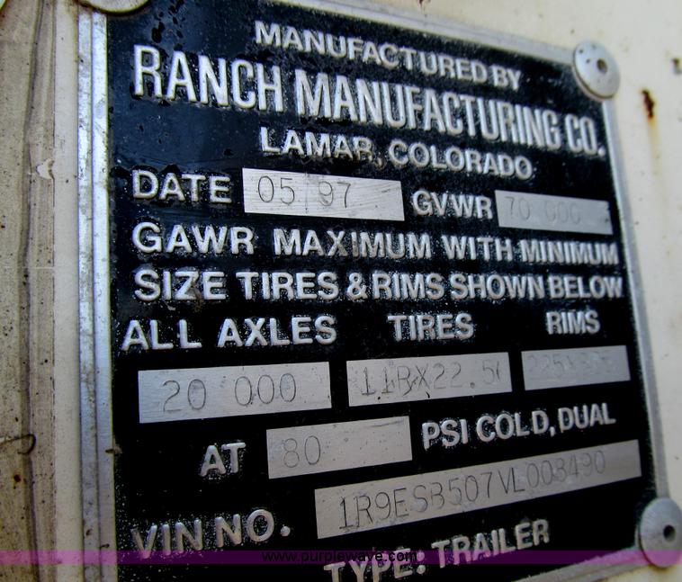 image for item E4716 1997 Ranco-anvil frame-less end dump trailer