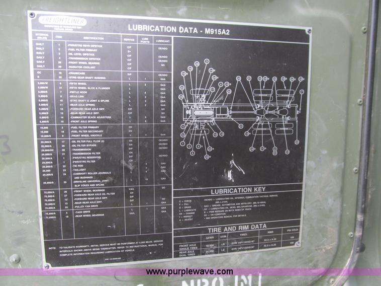 image for item E4719 1992 Freightliner M915A2 semi truck