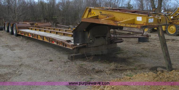 image for item E4743 1982 Talbert triple axle lowboy trailer