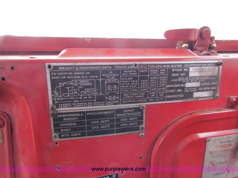 image for item AN9908 1957 Utic M35 fire truck