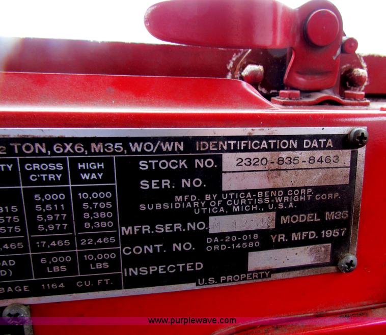 image for item AN9908 1957 Utic M35 fire truck