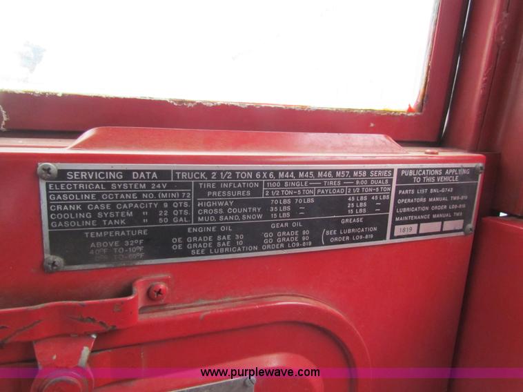 image for item AN9908 1957 Utic M35 fire truck