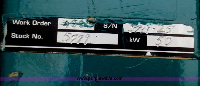 image for item F8242 Skid mounted 50K generator