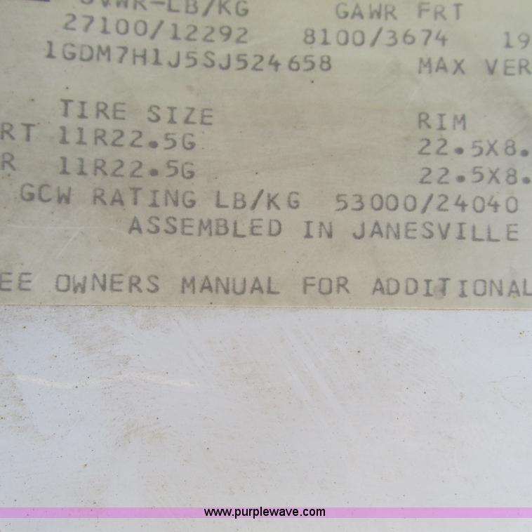 image for item G9305 1995 GMC TopKick service truck