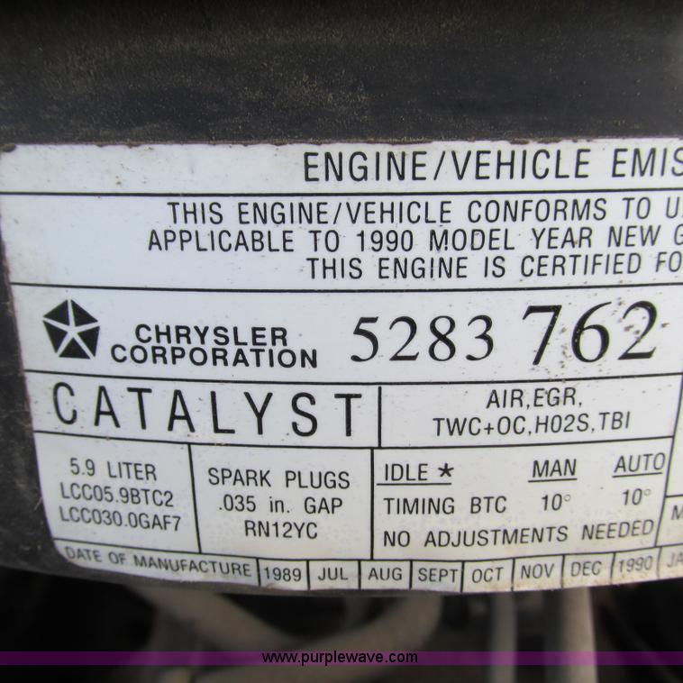 image for item G9307 1990 Dodge W350 pumper fire truck