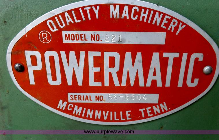 image for item H1899 Powermatic 221 wood planer