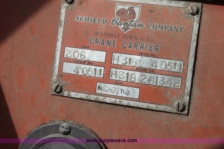 image for item H2056 1963 Bantam T350 18 ton crane truck