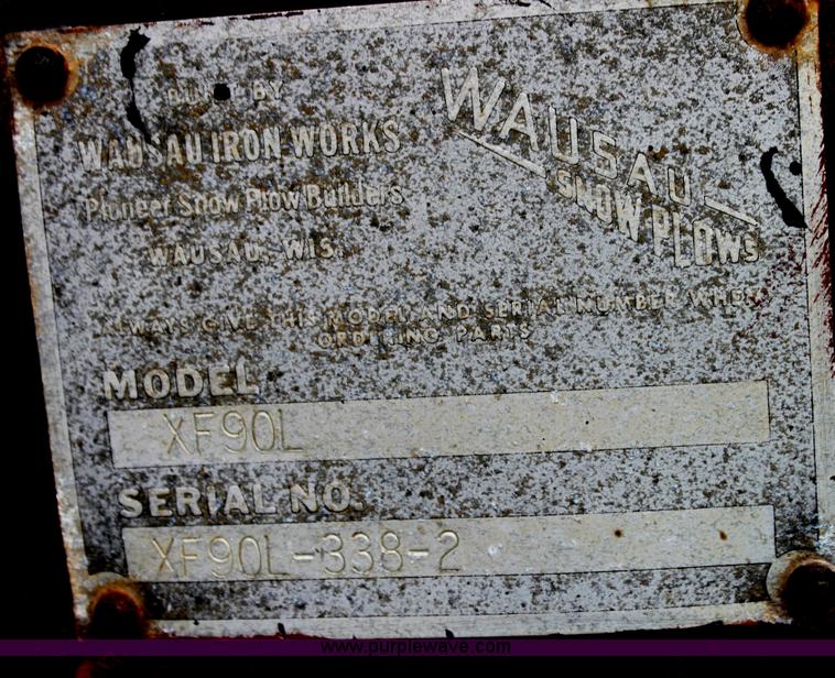 image for item H2057 Wausau XF90L V-nose plow