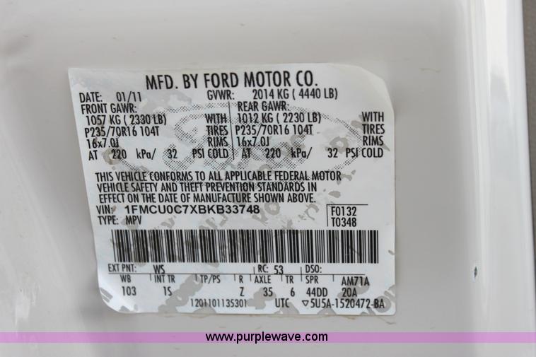 image for item H2088 2011 Ford Escape XLS SUV