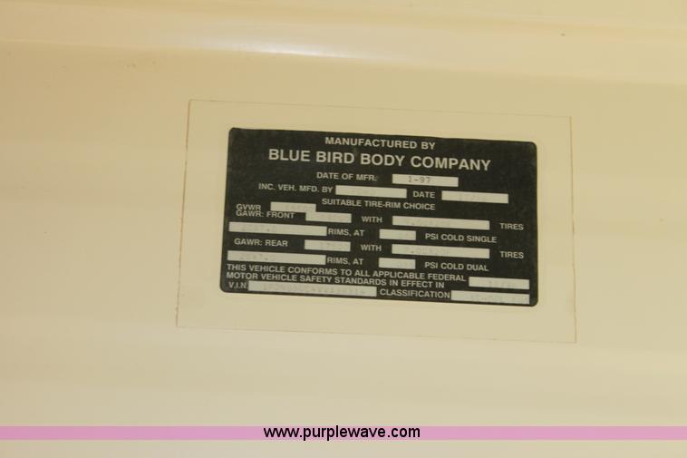 image for item I7416 1997 Ford B800 school bus