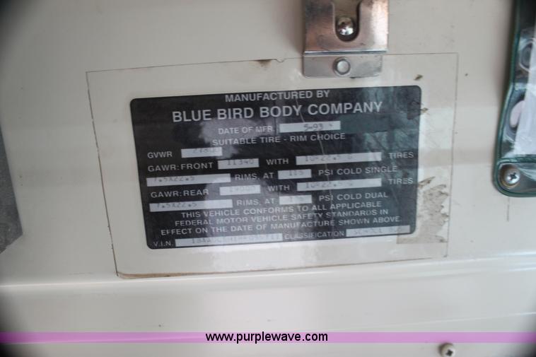 image for item I7432 1993 Blue Bird TC2000 school bus