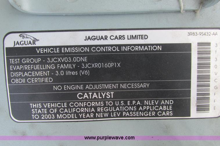 image for item I9689 2003 Jaguar S-Type