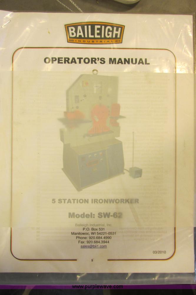 image for item I9694 2011 Baileigh SW-623 five station work horse