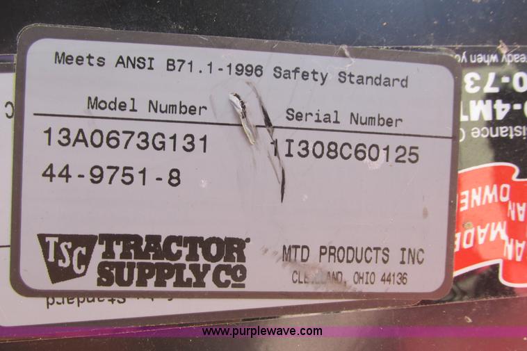 image for item I9731 Husky lawn mower