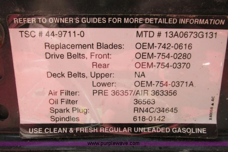 image for item I9731 Husky lawn mower