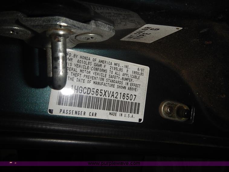 image for item I3647 1997 Honda Accord EX