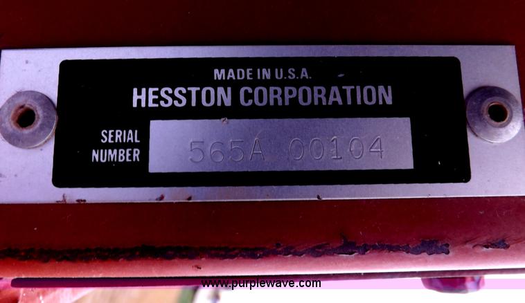 image for item H1901 1991 Hesston 565A round baler