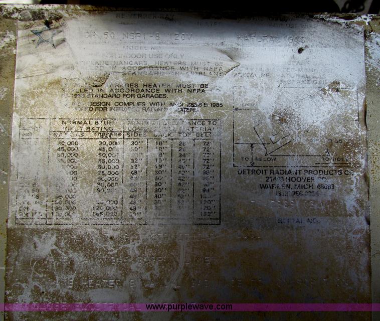 image for item AE9308 Re-Verber-Ray unvented nig infrared radiant heater