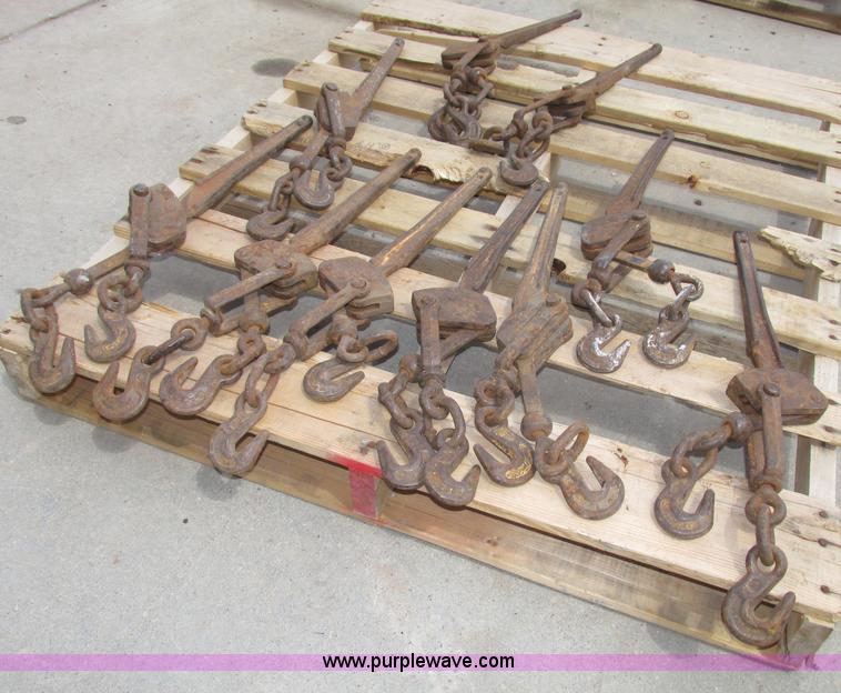 image for item C1989 Assorted chain binders, chains, highway triangles