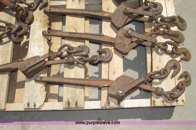 image for item C1990 Assorted chain binders, chains, highway triangles