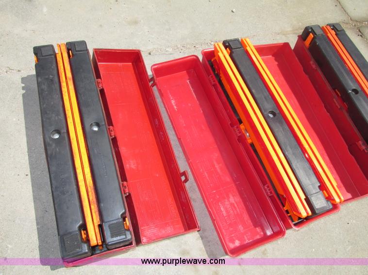 image for item C1990 Assorted chain binders, chains, highway triangles