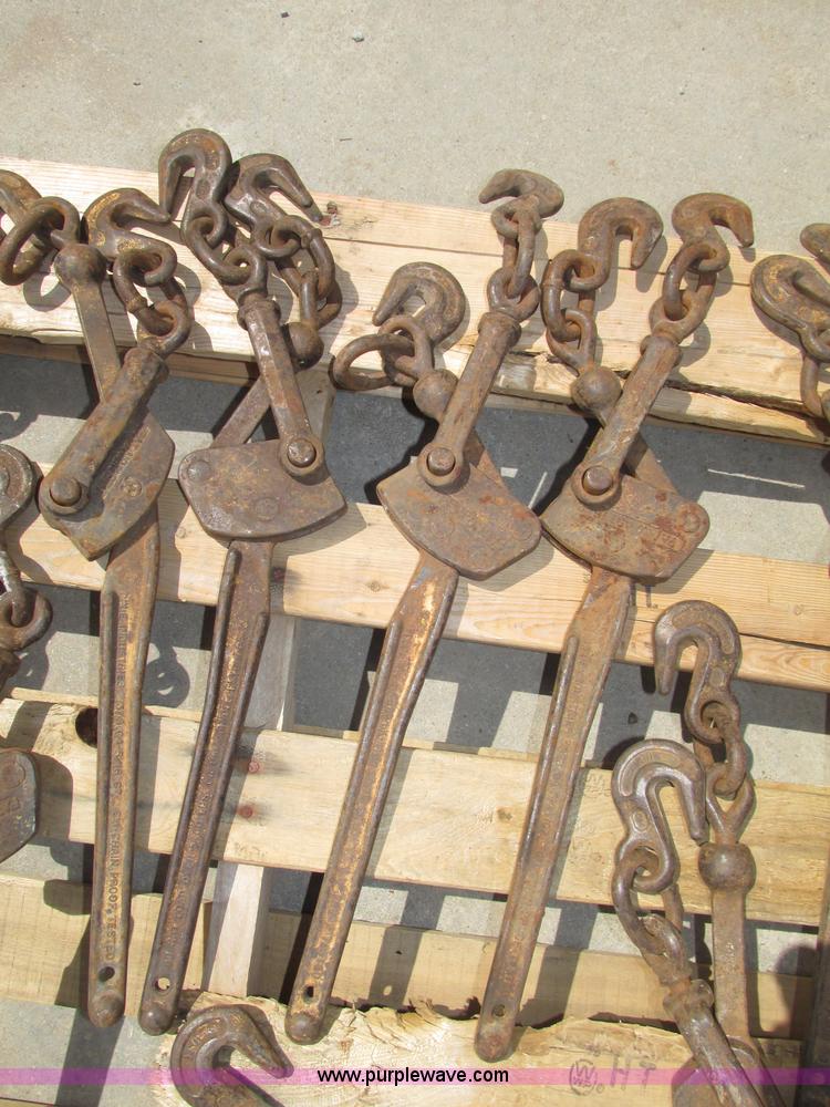 image for item C1991 Assorted chain binders, chains, highway triangles