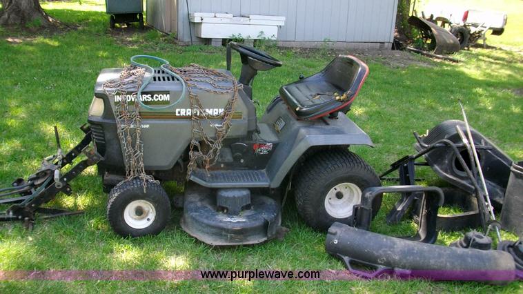 image for item D1011 Craftsman riding mower with snow thrower attachment