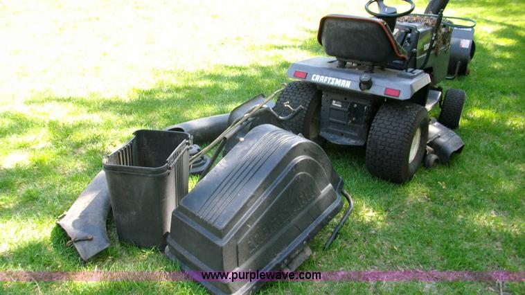 image for item D1011 Craftsman riding mower with snow thrower attachment