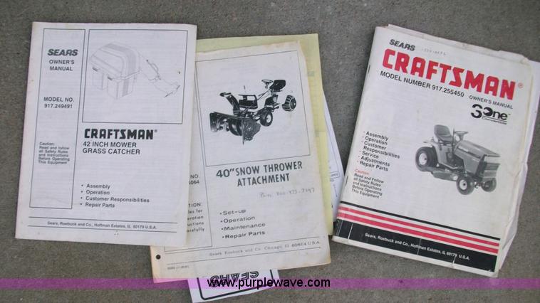 image for item D1011 Craftsman riding mower with snow thrower attachment