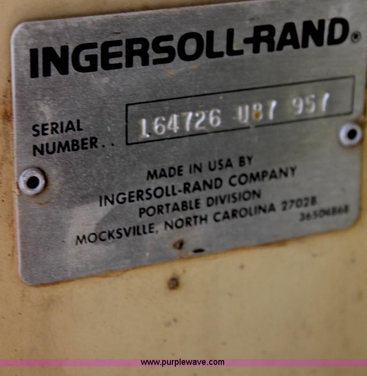 image for item I7456 Ingersoll Rand 185 air compressor