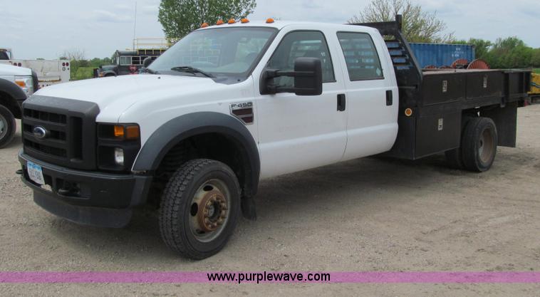 image for item J3478 2008 Ford F450 Super Duty XL Crew Cab flatbed truck