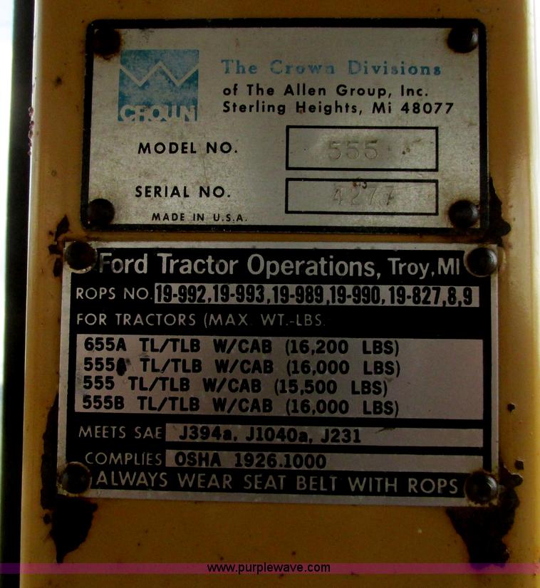 image for item A8685 1985 Ford 655A backhoe